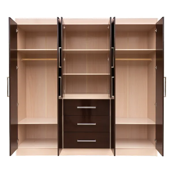 Ropero Placard Máximo 6 Puertas Chocolate Maple Fortaleza2