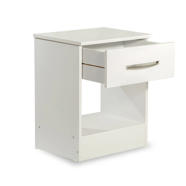 Mesa de Luz Máximo Family 1 cajón color Blanco