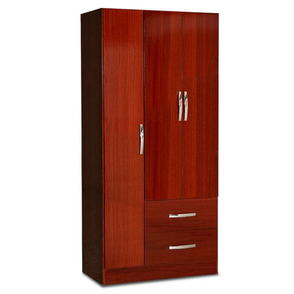 Ropero Máximo Family 3 puertas color Caoba