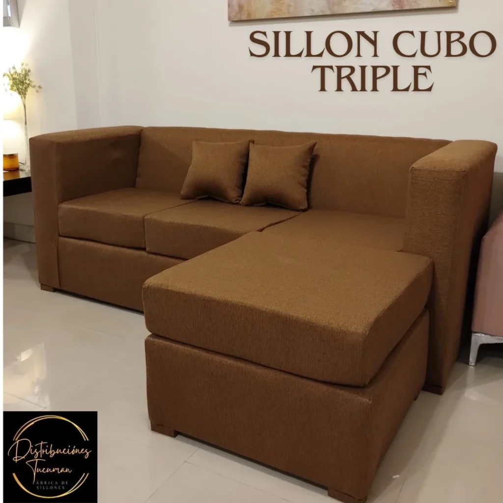 Sillón 3 cuerpos cubo triple