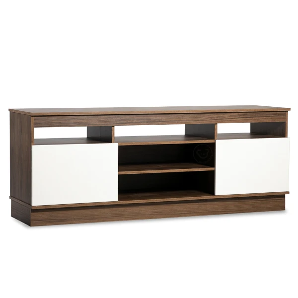 rack para tv maximo nogal blanco